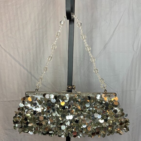 Clutch purse arm purse lot of 3 sequined beaded purses - Picture 6 of 8